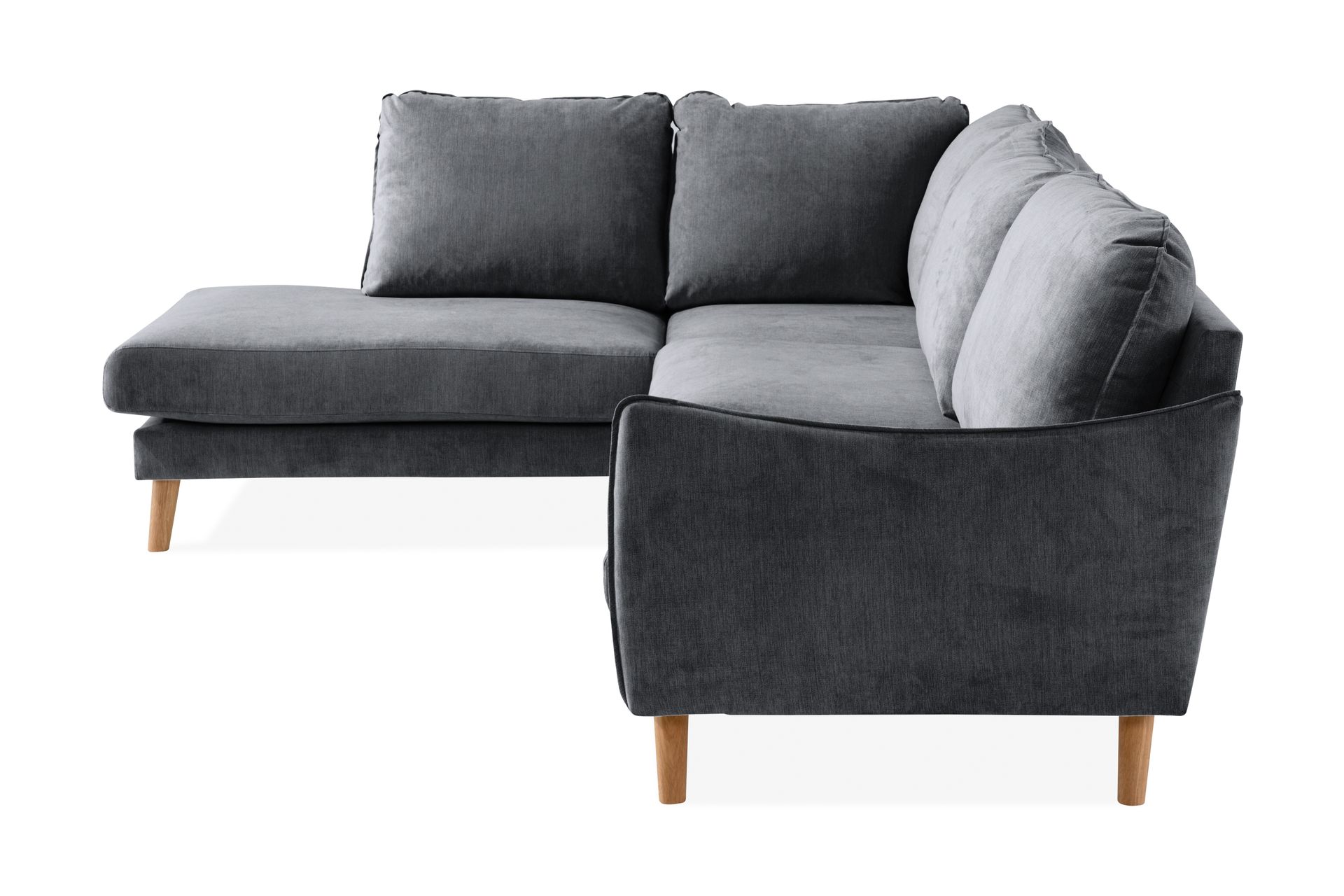 Trend Lyx Sjeselongsofa Venstre - Mørkegrå/Eik - Møbler - Sofaer - Sofa med sjeselong