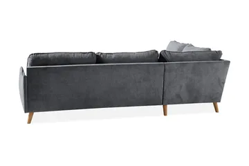Trend Lyx Sjeselongsofa Venstre - Mørkegrå/Eik - Møbler - Sofaer - Sofa med sjeselong