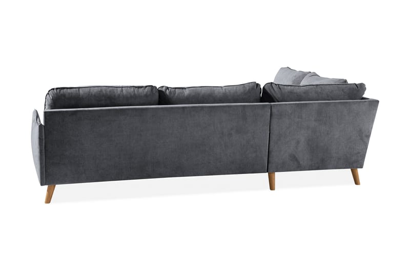 Trend Lyx Sjeselongsofa Venstre - Mørkegrå/Eik - Møbler - Sofaer - Sofa med sjeselong - 4 seters sofa med divan