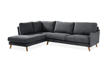 Trend Lyx Sjeselongsofa Venstre - Mørkegrå/Eik - Møbler - Sofaer - Sofa med sjeselong