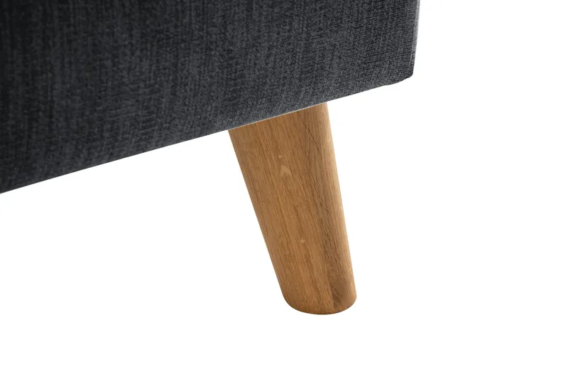 Trend Lyx Sjeselongsofa Venstre - Mørkegrå/Eik - Møbler - Sofaer - Sofa med sjeselong - 4 seters sofa med divan