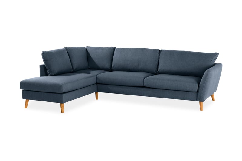 Trend Sofa 3-seter med Sjeselong Venstre - Blå - Sofa med sjeselong - 3 seters sofa med divan