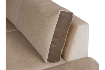 Truro Høyre L-formet Hjørnesofa med Sjeselong i Stoff - Brun - Møbler - Sofaer - Fløyel sofaer