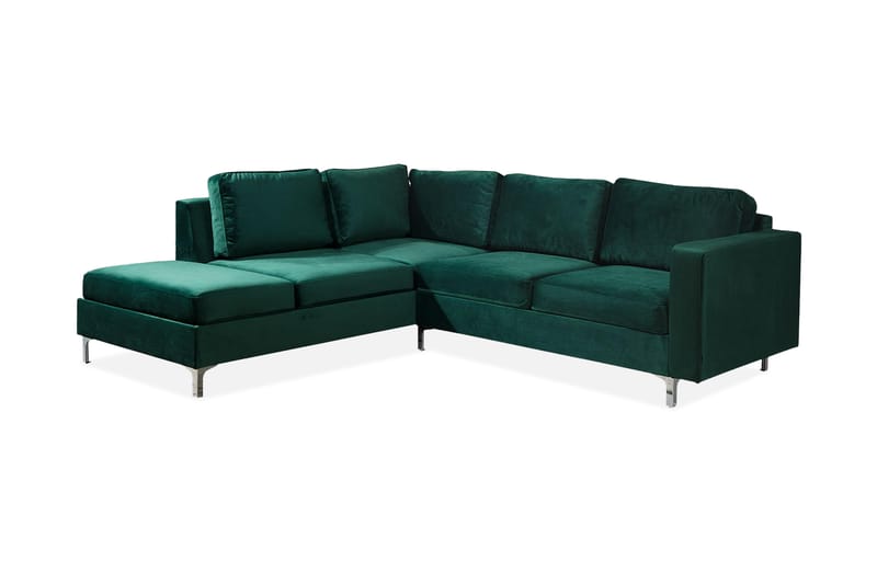 Truro Hjørnesofa Divan Venstre - Grønn - Sofa med sjeselong - 4 seters sofa med divan