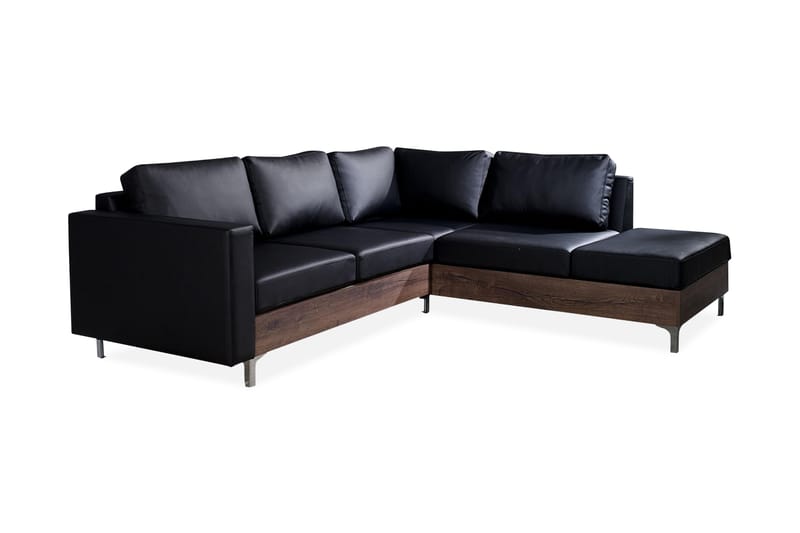 Truro Hjørnesofa - Eik - Sofa med sjeselong - Skinnsofaer - 4 seters sofa med divan