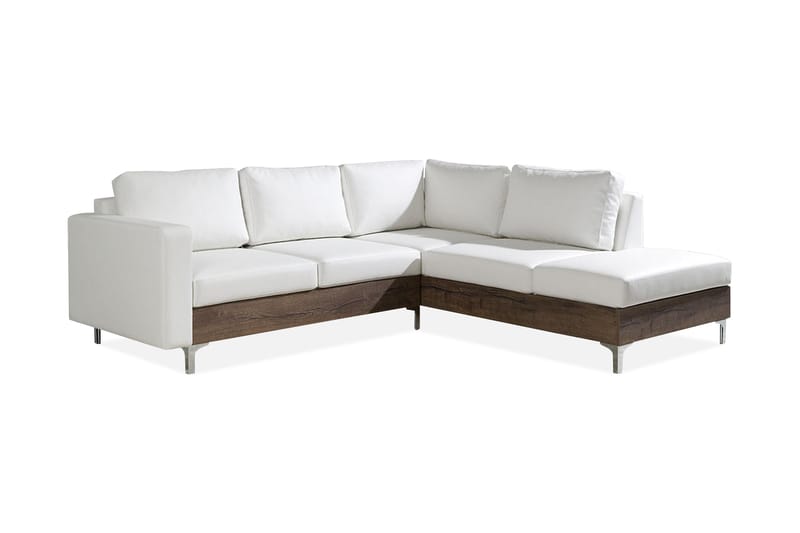 Truro Hjørnesofa - Eik - Sofa med sjeselong - Skinnsofaer - 4 seters sofa med divan