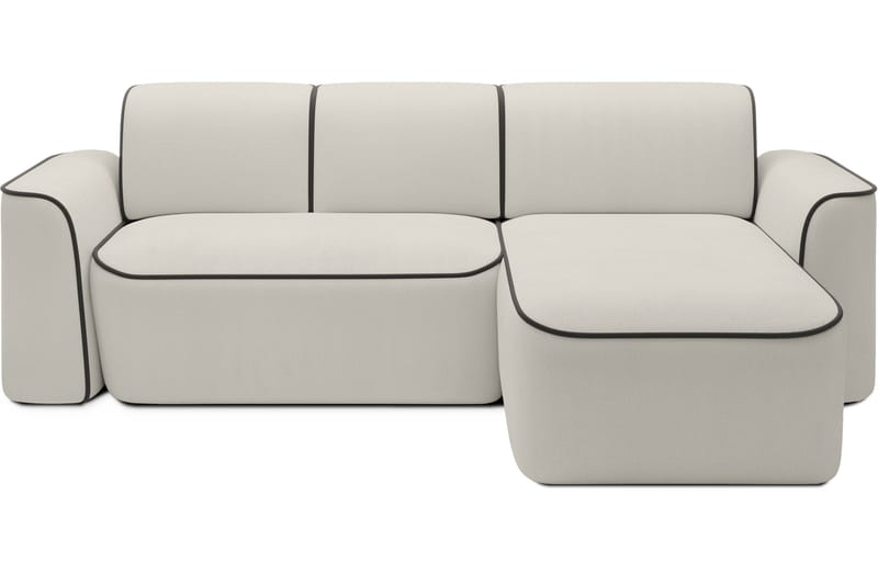 Ume 4-seters Sofa med Sjeselong, Beige