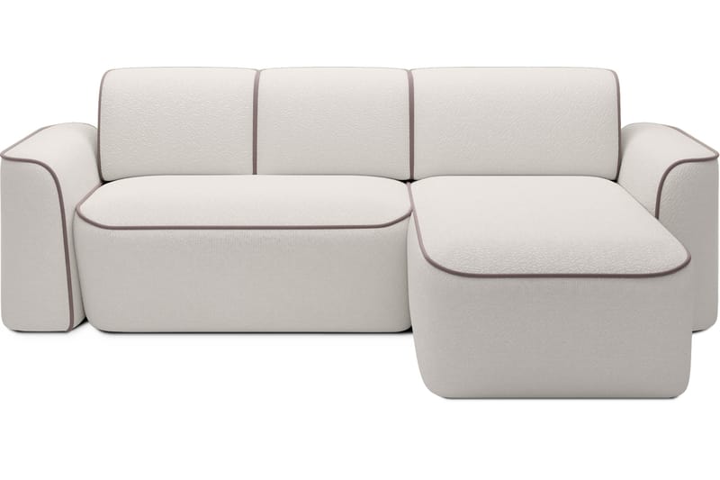 Ume 4-seters Sofa med Sjeselong, Hvit