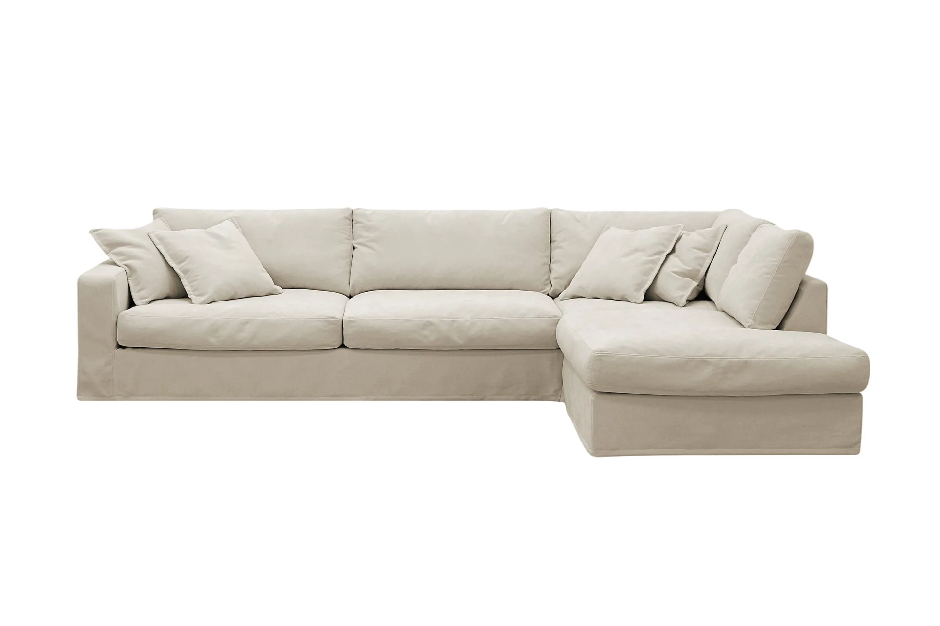 Valencia Ekstra dyp 4-seters sofa med sjeselong høyre - Beige