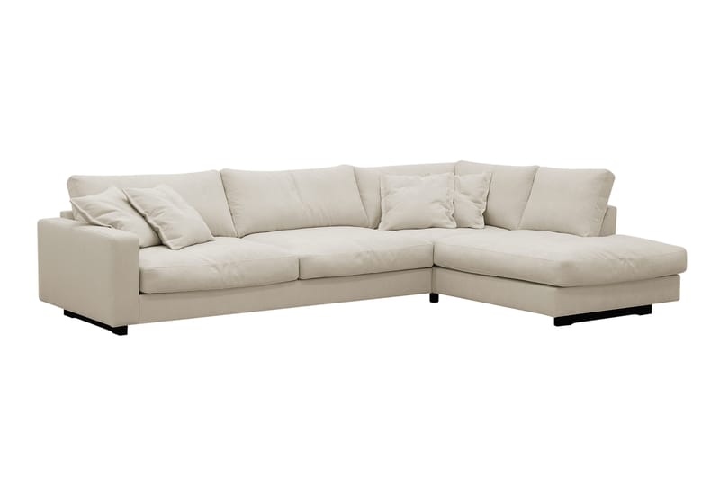 Valencia Ekstra Dyp 4-seters sofa med Sjeselong Høyre - Beige - Møbler - Sofaer - Sofa med sjeselong