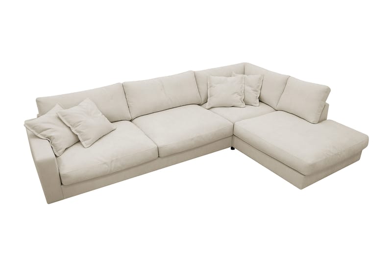 Valencia Ekstra Dyp 4-seters sofa med Sjeselong Høyre - Beige - Møbler - Sofaer - Sofa med sjeselong