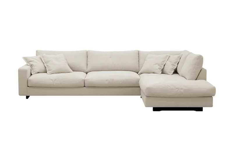 Valencia Ekstra Dyp 4-seters sofa med Sjeselong Høyre, Beige