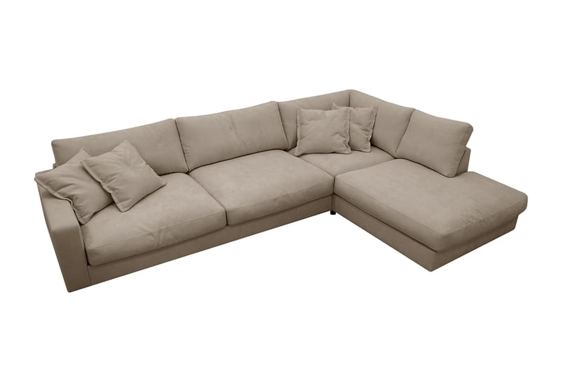 Valencia Ekstra Dyp 4-seters sofa med Sjeselong Høyre - Brun - Møbler - Sofaer - Sofa med sjeselong