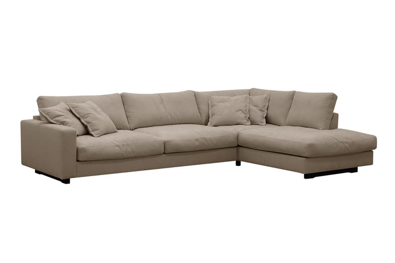 Valencia Ekstra Dyp 4-seters sofa med Sjeselong Høyre - Brun - Møbler - Sofaer - Sofa med sjeselong