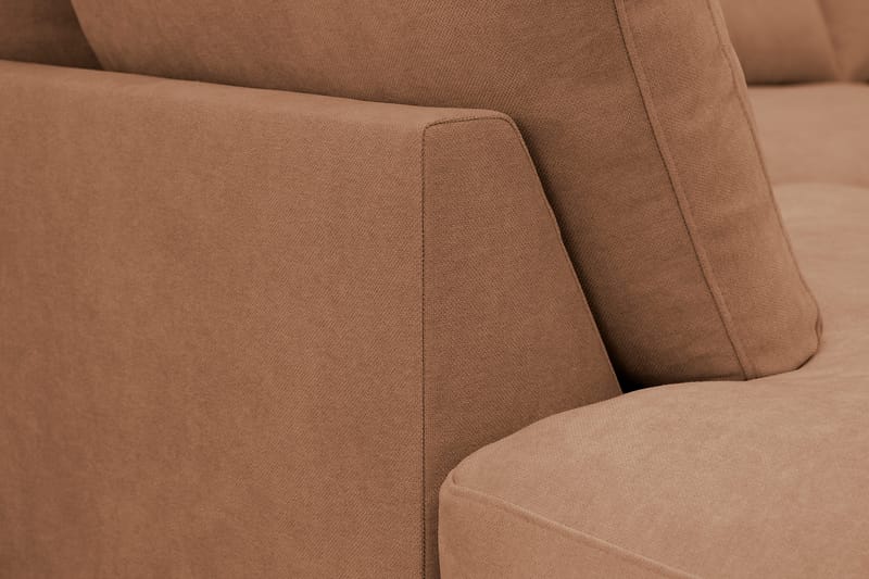 Valencia Ekstra Dyp 4-seters sofa med Sjeselong Høyre - Gulbrun - Møbler - Sofaer - Sofa med sjeselong