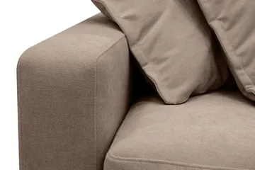 Valencia Ekstra Dyp 4-seters sofa med Sjeselong Høyre - Mørkebrun - Møbler - Sofaer - Sofa med sjeselong