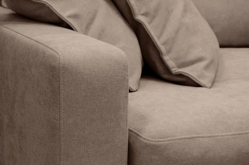 Valencia Ekstra Dyp 4-seters sofa med Sjeselong Høyre - Mørkebrun - Møbler - Sofaer - Sofa med sjeselong