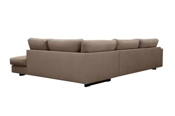 Valencia Ekstra Dyp 4-seters sofa med Sjeselong Høyre - Mørkebrun - Møbler - Sofaer - Sofa med sjeselong