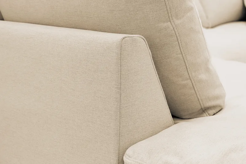 Valencia Ekstra dyp 4-seters sofa med sjeselong venstre - Beige - Møbler - Sofaer - Sofa med sjeselong - 4 seters sofa med divan
