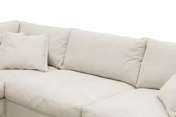 Valencia Ekstra dyp 4-seters sofa med sjeselong venstre - Beige - Møbler - Sofaer - Sofa med sjeselong