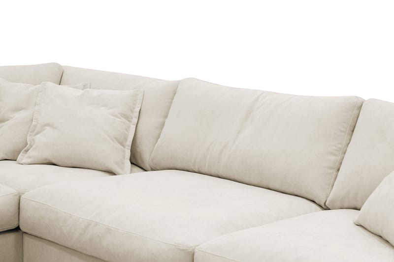 Valencia Ekstra Dyp 4-seters sofa med Sjeselong Venstre - Beige - Møbler - Sofaer - Sofa med sjeselong