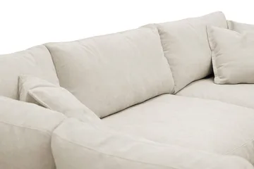 Valencia Ekstra dyp 4-seters sofa med sjeselong venstre - Beige - Møbler - Sofaer - Sofa med sjeselong