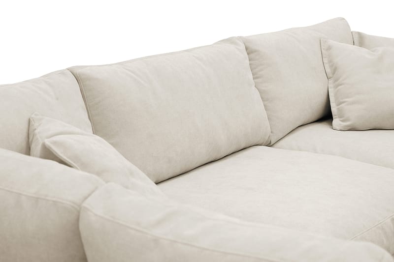 Valencia Ekstra dyp 4-seters sofa med sjeselong venstre - Beige - Møbler - Sofaer - Sofa med sjeselong