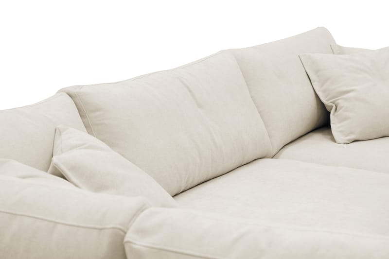 Valencia Ekstra Dyp 4-seters sofa med Sjeselong Venstre - Beige - Møbler - Sofaer - Sofa med sjeselong