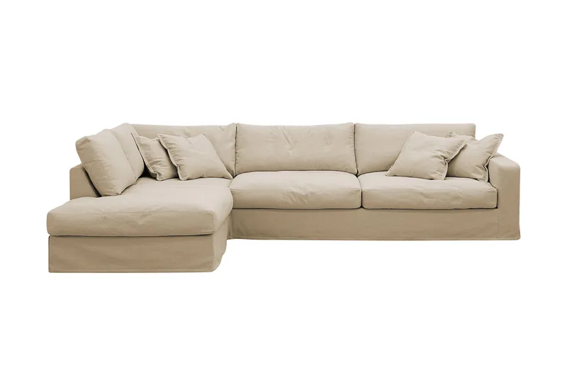 Valencia Ekstra dyp 4-seters sofa med sjeselong venstre, Beige