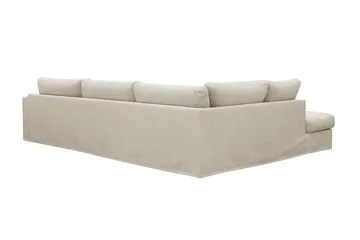 Valencia Ekstra dyp 4-seters sofa med sjeselong venstre - Beige - Møbler - Sofaer - Sofa med sjeselong