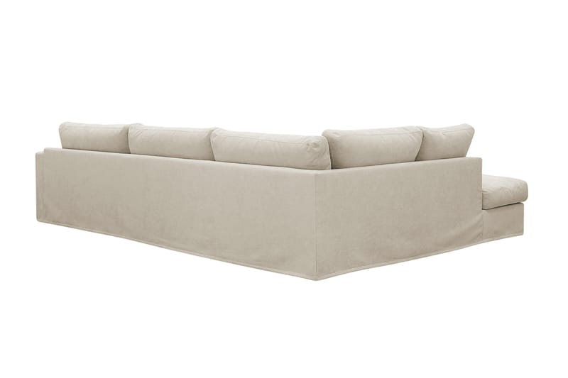 Valencia Ekstra dyp 4-seters sofa med sjeselong venstre - Beige - Møbler - Sofaer - Sofa med sjeselong