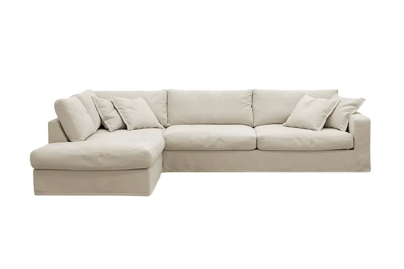 Valencia Ekstra dyp 4-seters sofa med sjeselong venstre, Beige