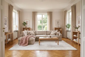 Valencia Ekstra dyp 4-seters sofa med sjeselong venstre - Lysebrun - Møbler - Sofaer - Sofa med sjeselong