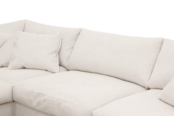 Valencia Ekstra Dyp 4-seters sofa med Sjeselong Venstre - Offwhite - Møbler - Sofaer - Sofa med sjeselong