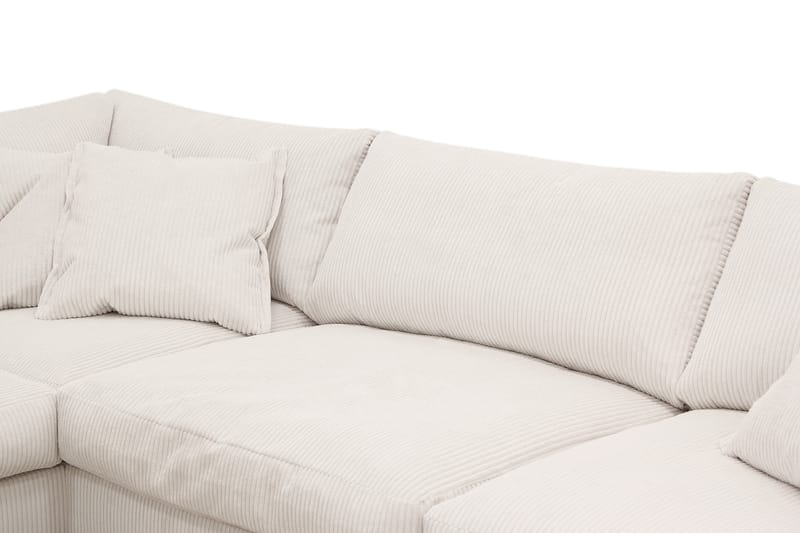 Valencia Ekstra Dyp 4-seters sofa med Sjeselong Venstre - Offwhite - Møbler - Sofaer - Sofa med sjeselong