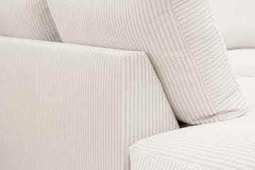 Valencia Ekstra Dyp 4-seters sofa med Sjeselong Venstre - Offwhite - Møbler - Sofaer - Sofa med sjeselong