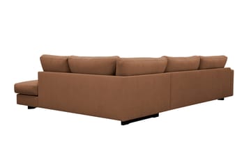 Valencia Ekstra Dyp 4-seters sofa med Sjeselong Venstre - Rustrødbrun - Møbler - Sofaer - Sofa med sjeselong