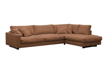 Valencia Ekstra Dyp 4-seters sofa med Sjeselong Venstre - Rustrødbrun - Møbler - Sofaer - Sofa med sjeselong