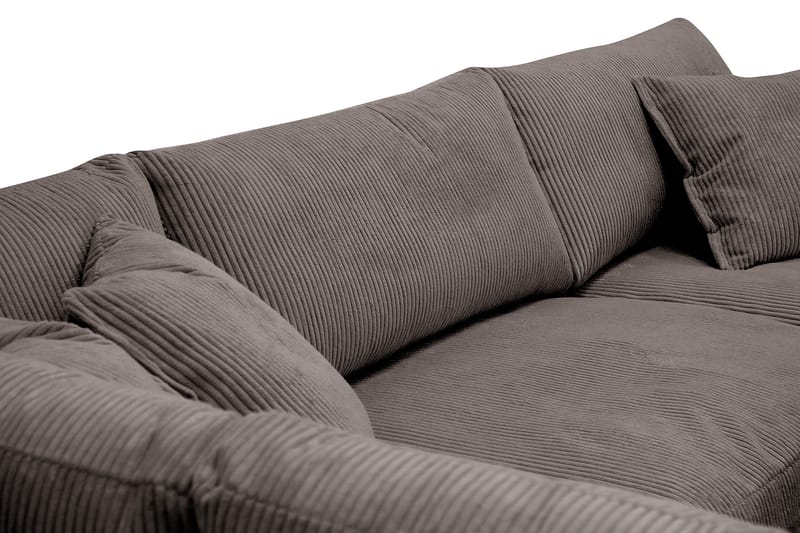 Valencia Ekstra Dyp 4-seters sofa med Sjeselong Venstre - Taupe - Møbler - Sofaer - Sofa med sjeselong