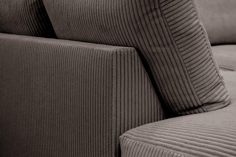 Valencia Ekstra Dyp 4-seters sofa med Sjeselong Venstre - Taupe - Møbler - Sofaer - Sofa med sjeselong