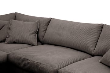 Valencia Ekstra Dyp 4-seters sofa med Sjeselong Venstre - Taupe - Møbler - Sofaer - Sofa med sjeselong