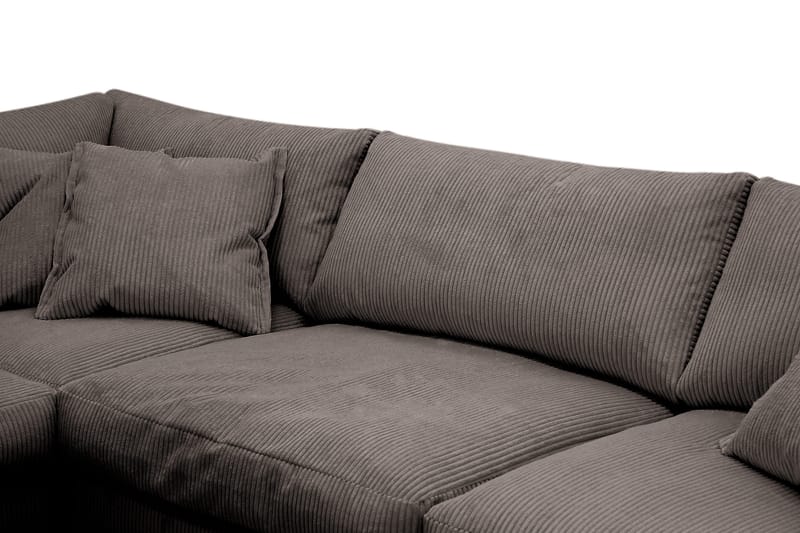 Valencia Ekstra Dyp 4-seters sofa med Sjeselong Venstre - Taupe - Møbler - Sofaer - Sofa med sjeselong