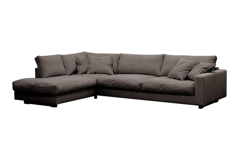 Valencia Ekstra Dyp 4-seters sofa med Sjeselong Venstre - Taupe - Møbler - Sofaer - Sofa med sjeselong