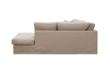 Valencia ekstra dyp 4-seters sofa med sjeselong på høyre side - Lysebrun - Møbler - Sofaer - Sofa med sjeselong
