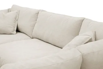 Valencia ekstra dyp 4-seters sofa med sjeselong på høyre side - Beige - Møbler - Sofaer - Sofa med sjeselong