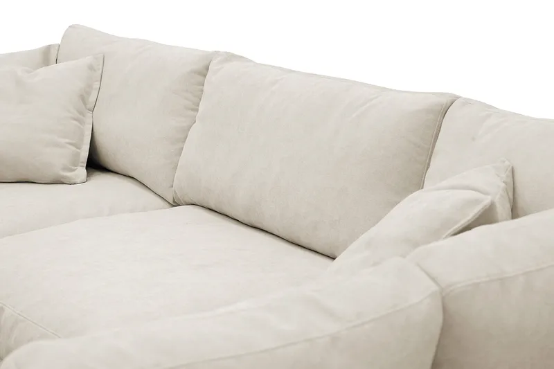 Valencia ekstra dyp 4-seters sofa med sjeselong på høyre side - Beige - Møbler - Sofaer - Sofa med sjeselong