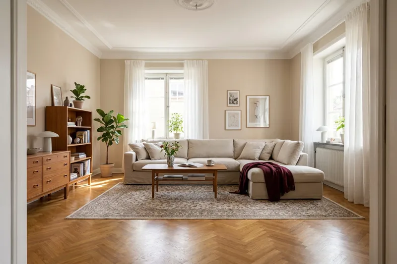 Valencia ekstra dyp 4-seters sofa med sjeselong på høyre side - Beige - Møbler - Sofaer - Sofa med sjeselong
