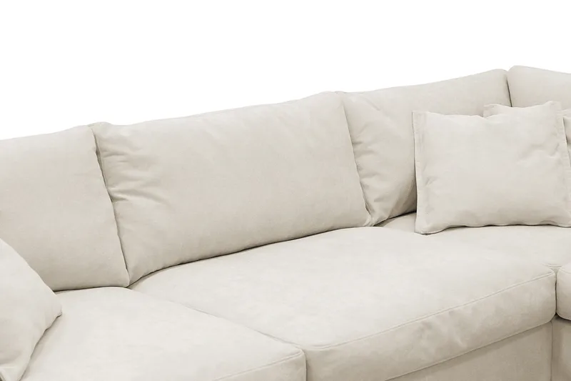 Valencia ekstra dyp 4-seters sofa med sjeselong på høyre side - Beige - Møbler - Sofaer - Sofa med sjeselong