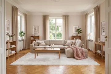 Valencia ekstra dyp 4-seters sofa med sjeselong på høyre side - Lysebrun - Møbler - Sofaer - Sofa med sjeselong