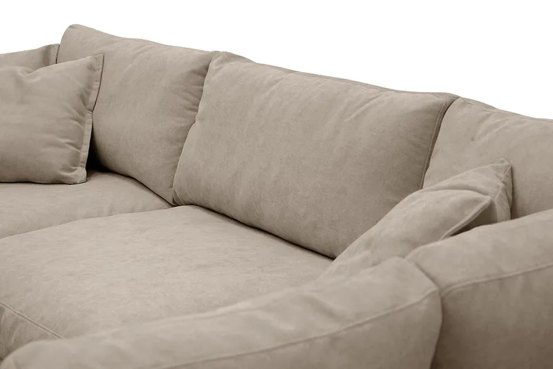 Valencia ekstra dyp 4-seters sofa med sjeselong på høyre side - Brun - Møbler - Sofaer - Sofa med sjeselong